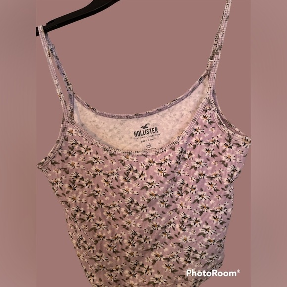 Hollister Floral Cropped Tank Top - Size M - Picture 4 of 4